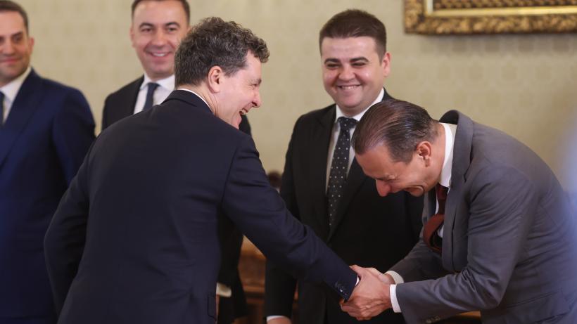 Imaginile zilei de la Cotroceni. Nicușor Dan a râs cu Daniel Băluță. Anamaria Gavrilă a mers cu iubitul