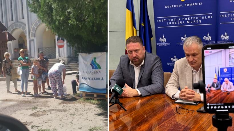 Furnizarea apei menajere, reluată temporar la Târnăveni. Luni seară va ajunge un nou val de salinitate, iar apa va fi oprită