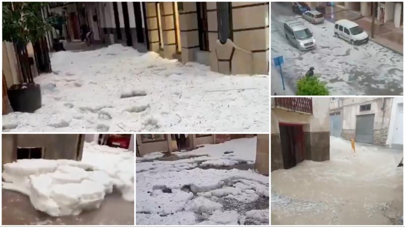Spania, lovită de furtuni și inundații. Fenomenul meteo rar DANA are efecte dramatice: Orașe transformate în lacuri, gheață pe străzi