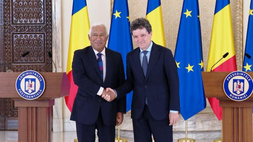 Nicușor Dan și Antonio Costa au discutat securitatea la Marea Neagră. „România e un pilon esențial al securității europene“