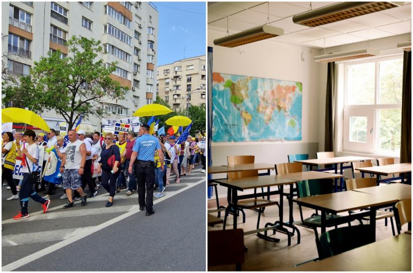 Haos în prima zi de școală. Nicușor Dan a mers cu fetiţa la  școală, dar nu au existat festivități şi a luat-o acasă