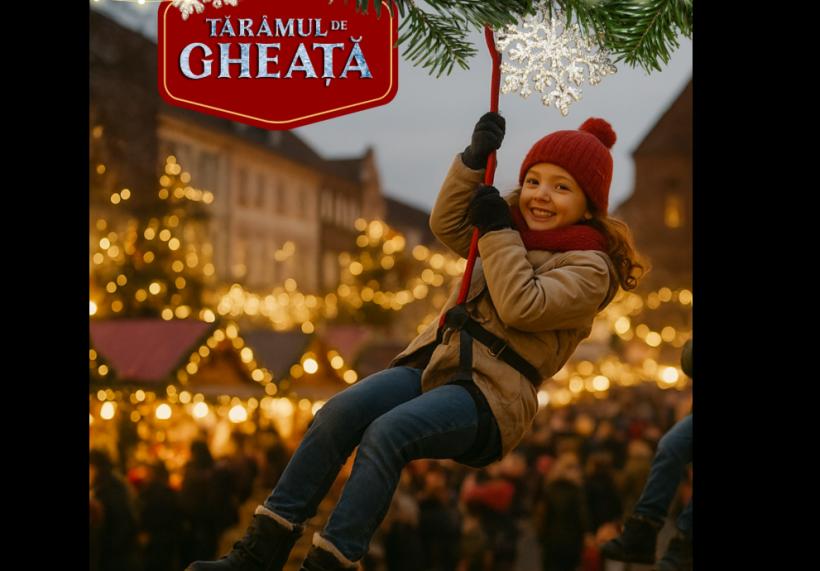 S-a deschis Târgul de Crăciun din Parcul Lumea Copiilor, în Sectorul 4: balon cu aer cald, patinoar, tiroliană