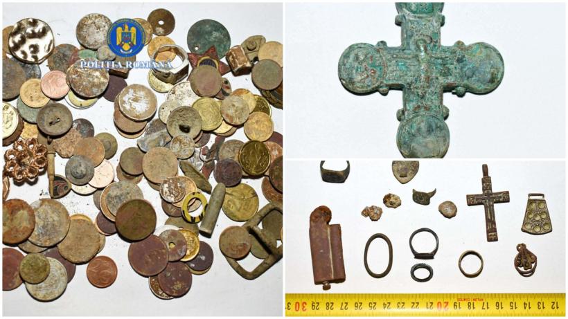 În Neamț, un bărbat cu un detector de metale și-a adunat acasă o adevărată comoară. A ascuns-o bine, dar polițiștii au aflat de ea