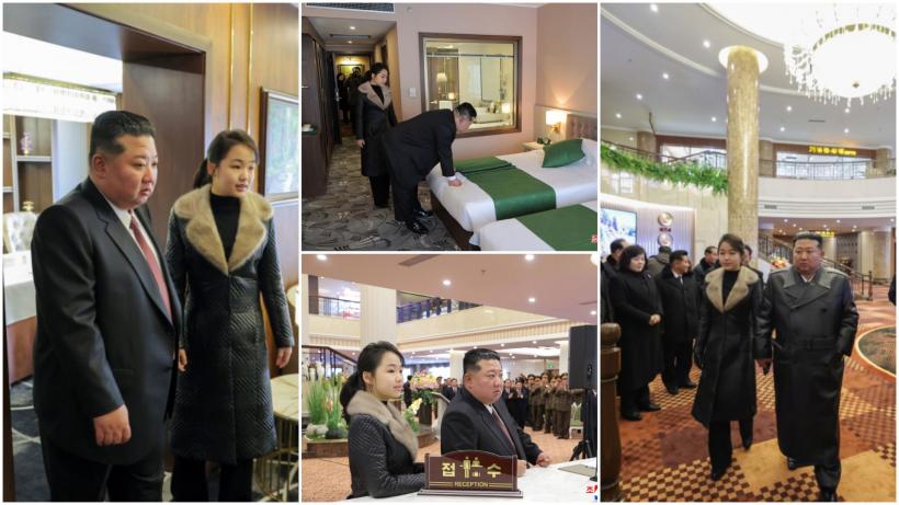 Kim Jong Un și-a luat fiica de mână și a dus-o să-i arate ce stațiune de lux a construit la munte