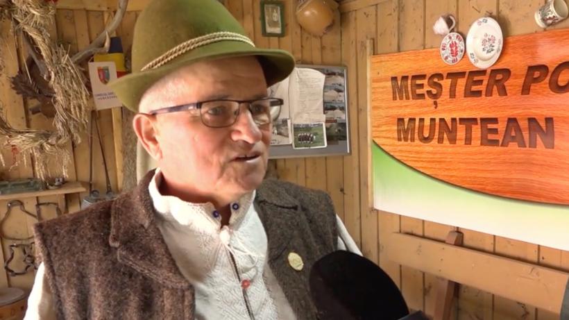 El este Nea Miron de la Ferengi, declarat Tezaur Uman Viu după o viață dedicată meșteșugului popular. Lucrează în lemn de 50 de ani