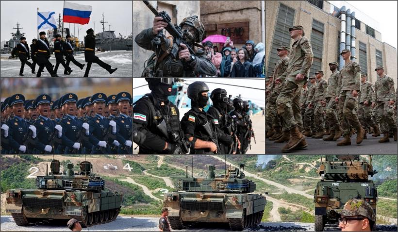 Care sunt cele mai mari 25 de armate ale lumii, după numărul de militari activi. SUA se află abia pe locul trei