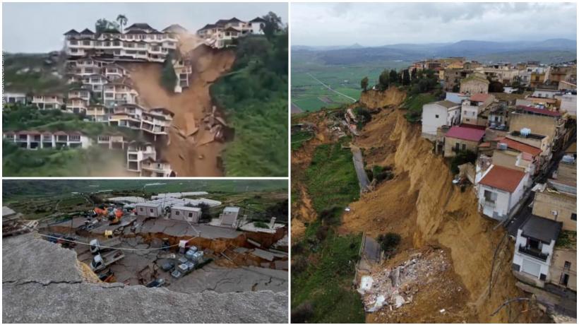 Imagini dramatice din Sicilia: Un oraș se prăbușește. Mii de oameni au fost evacuați de urgență, sunt revolte în stradă