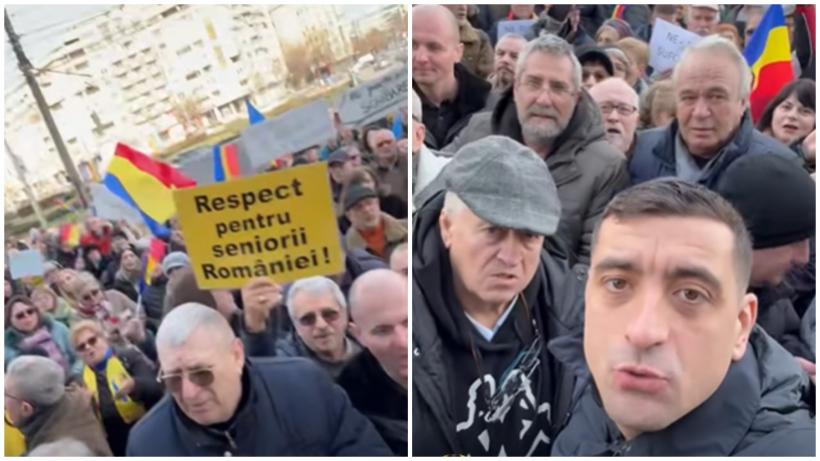 AUR a scos sute de oameni în stradă, la Ploiești. George Simion, în mijlocul lor: „România reală nu mai suportă noile biruri”