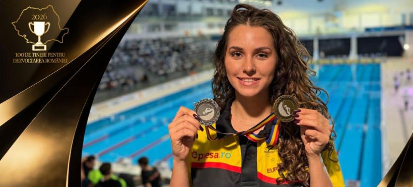 Noua generație a natației: Eliza Diamandescu, sportiva cu peste 450 de medalii, în campania „100 de tineri pentru dezvoltarea României”