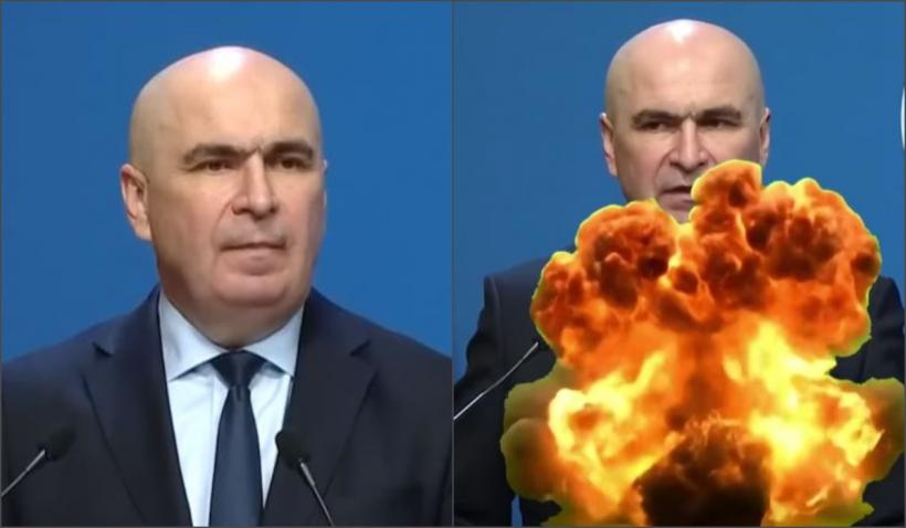 PSD, atac la Bolojan: "Apără bugetele multinanționalelor". Social-democrații au publicat un clip cu premierul "înghițit" de o explozie