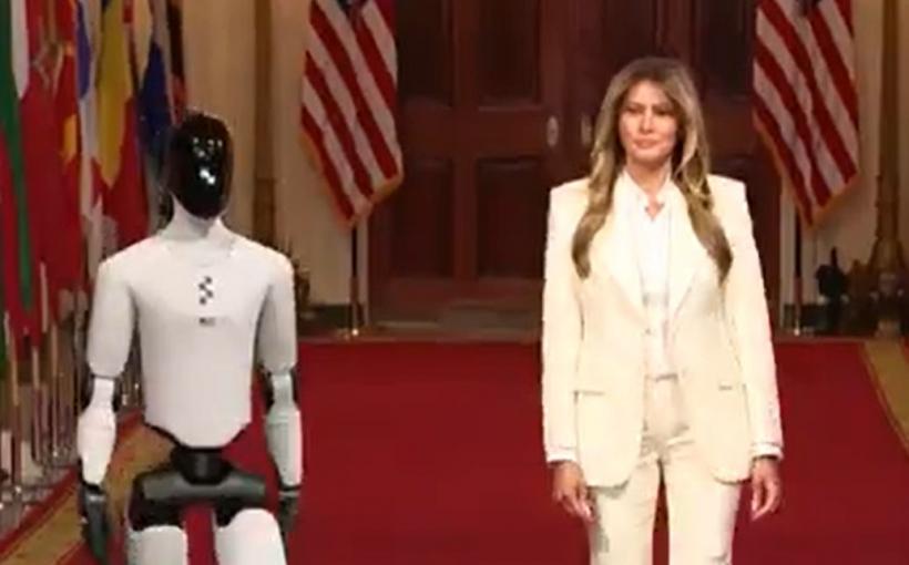 Melania Trump a venit la summitul la care participă și Mirabela Grădinaru însoțită de un robot umanoid care a salutat oaspeții