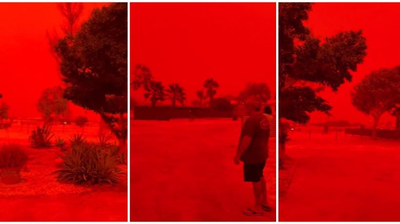 "Nu, nu este un filtru". Fenomen rar provocat de ciclonul Narelle în Australia: Cerul a devenit roşu-sângeriu
