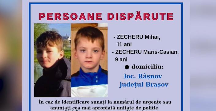 UPDATE Cei doi frați, de 9 și 11 ani, dispăruți ieri în Râșnov au fost găsiți într-o casă nelocuită