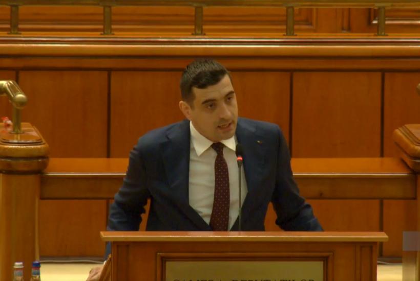 George Simion a anunțat, în discursul din Parlament, că AUR își asumă ”o guvernare viitoare”: ”E timpul pentru reconciliere națională”