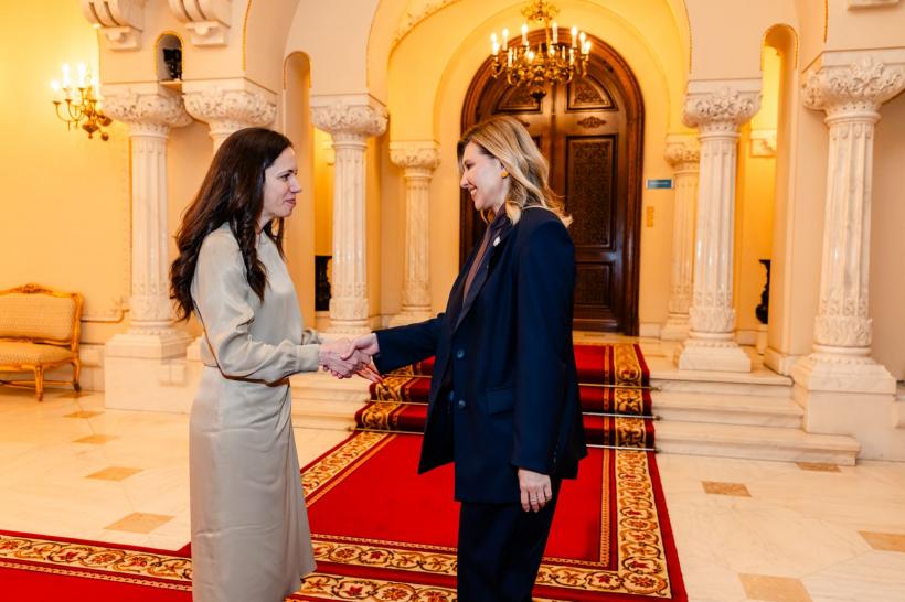 Ce au făcut Mirabela Grădinaru și Olena Zelenska în timpul Summit-ului B9. Imagini cu cele două prime doamne