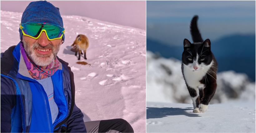 Omul de pe Omu. Povestea meteorologului care trăiește la peste 2.500 de metri, cu pisica Rodica și vulpea Foxy