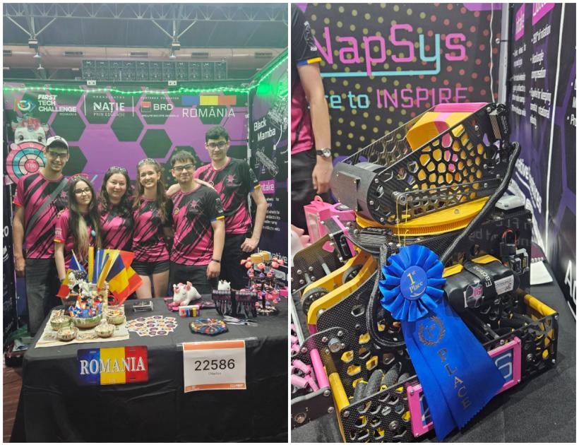 Echipa de robotică "CNapSys" a elevilor din Sălaj a luat premiul I pentru cel mai frumos robot la o competiţie de prestigiu din SUA
