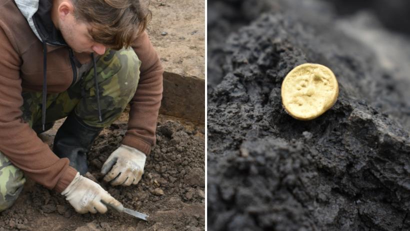Câţiva muncitori au descoperit monede de aur și alte artefacte rare îngropate de secole sub traseul unei viitoare autostrăzi, în Cehia