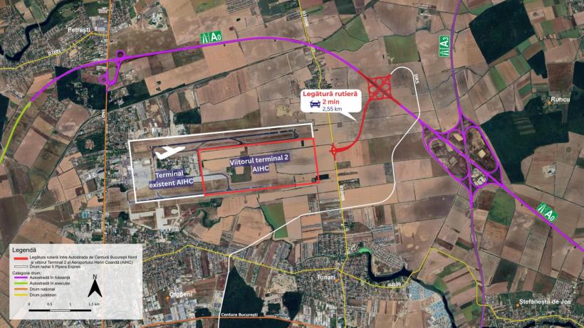 Un drumul expres nou va lega Aeroportul București-Otopeni de Autostrada A0: Lista ofertelor depuse, traseu și timp de execuție