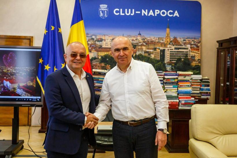 Emil Boc şi Ilie Bolojan au discutat, la Cluj-Napoca, despre investiţii prin PNRR de 100 de milioane de euro
