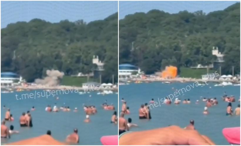 O dronă  s-a prăbușit pe o plajă plină cu turiști de la Marea Neagră, din regiunea Krasnodar: Patru oameni au murit
