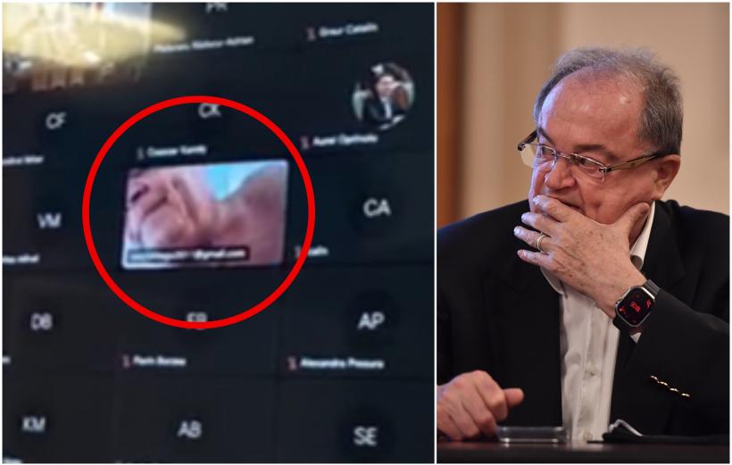 Moment jenant în Senat: Vasile Blaga a apărut în fața colegilor dezbrăcat. Nu știa că are camera pornită: „Cine e în pielea goală?”