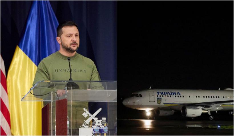 Avionul lui Zelenski a fost la un pas să fie lovit de o dronă după decolarea din Moldova spre Oslo. Anunțul premierului Norvegiei