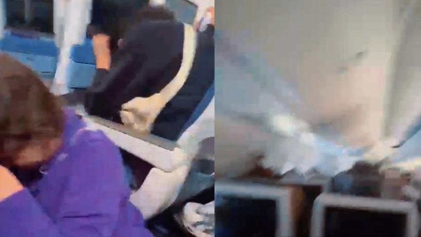 Momentul în care copilotul încearcă să deturneze avionul FlyDubai, filmat de pasageri: Unii stau culcați pe culoar, se aud copii țipând
