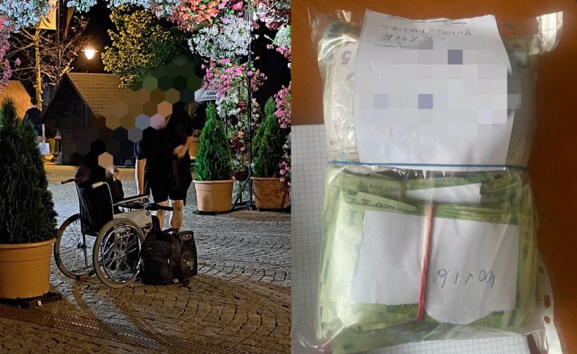 "Cerșetorul cu Lexus" din Iași a adunat de la trecători o sumă uriașă în doar 8 ore