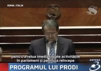 Romano Prodi a fost reconfirmat premier
