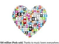 Apple Inc. a vândut 100 de milioane de iPod-uri