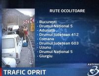 Circulaţia va fi oprită pe drumul Bucureşti-Giurgiu 
