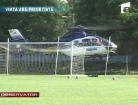 Un elicopter SMURD a întrerupt meciul Gloria - Ceahlăul (video)
