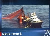 Un vas cu deşeuri toxice refuzat de Spania va ancora în România <font color=red>(VIDEO)</font>