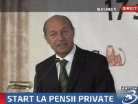 Băsescu: pensiile private - rezultatul unui compromis politic <font color=red>(VIDEO)</font>
