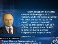 Băsescu: nu cred că PD a fost un susţinător al uninominalului