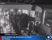 Italia Uno prezintă imagini cu români devastând un bar <font color=red>(VIDEO)</font>
