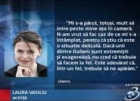 Laura Vasiliu: Am trăit momente de panică când au intrat poliţiştii peste mine