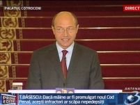 Băsescu: modificările Codului Penal i-ar scoate de sub urmărire pe Patriciu, Tender...