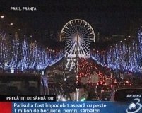 S-a dat startul sărbătorilor de iarnă. Parisul, împodobit cu milioane de lumini <font color=red>(VIDEO)</font>