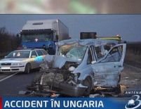 O femeie a murit şi 7 români au fost răniţi într-un accident în Ungaria 
<font color=red>(GALERIE FOTO)</font>
