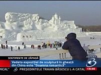 China. Cea mai înaltă sculptură în zăpadă din lume