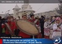 Revelion tradiţional la Bacău. Festivalul Obiceiurilor şi Datinilor Strămoşeşti <font color=red>(VIDEO)</font>
