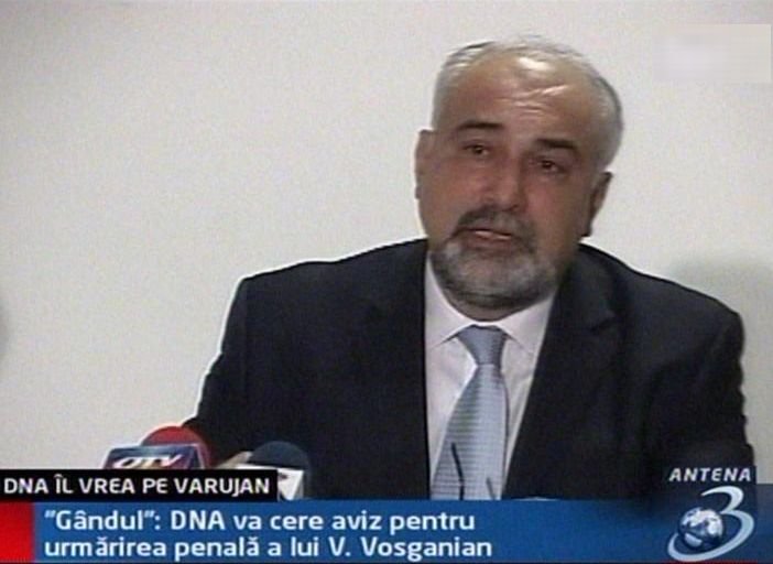 Gândul: DNA va cere aviz de urmărire penală a ministrului Vosganian
