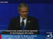 Bush: Iranul este "primul sponsor al terorismului din lume"