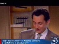 Nicolas Sarkozy face karaoke într-o emisiune televizată <font color=red>(VIDEO)</font>