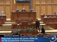 Deputaţii au peste 3.000 de absenţe la şedinţele Parlamentului