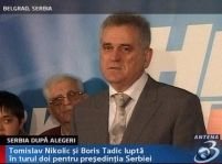Luptă strânsă pentru preşedinţia Serbiei. Radicalul Nikolic l-a devansat pe Tadici <font color=red>(VIDEO)</font>