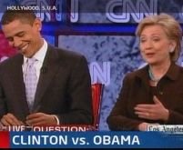 Rivalii Clinton şi Obama, amicali în timpul ultimei dezbateri <font color=red>(VIDEO)</font>

