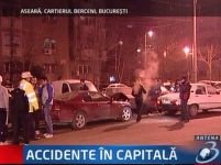 Noapte plină de accidente în Capitală